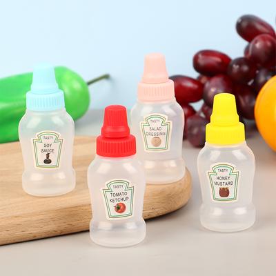 4 шт./компл., мини-бутылка для соуса, контейнер для кетчупа, меда, салата, бутылки, портативные банки для соуса, коробка для хранения ланча, диспенсеры для заправки