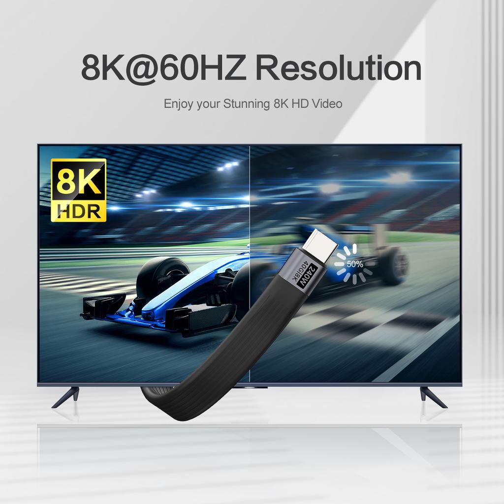 240 Вт USB4 40 Гбит/с Портативный USB C на Type C Короткий Кабель с Брелоком для SSD MacBook Ноутбука Телефона Быстрая Зарядка Кабель Данных 8K60Hz