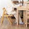 Fuji Boeki Folding Chair with Seat Cushion, Natural Wood, Lightweight, Fully Assembled, 43cm Wide X 53cm Deep X 70cm High, Natural Milan, 10881