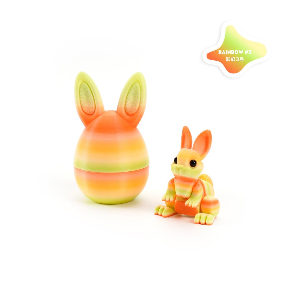 3D-печатные фигурки кролика с яйцом, модели животных Пасхального кролика, милые домашние настольные украшения и декор для вечеринок, забавный праздничный подарок для детей