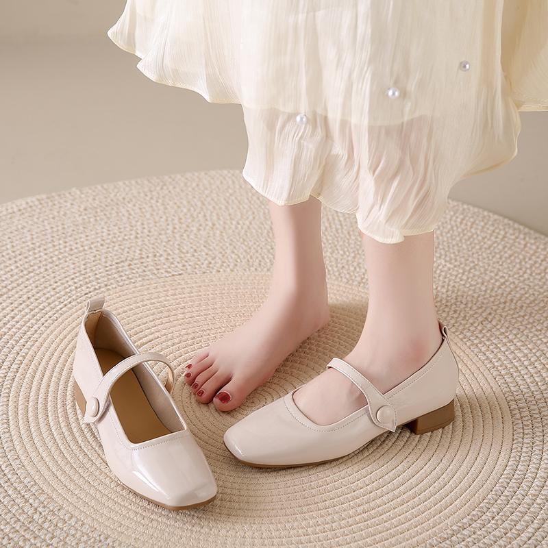 Мода 2024 года, новые весенне-летние туфли Мэри Джейн, женские, мягкая подошва, повседневные, для улицы, балетки с круглым носком, на плоской подошве