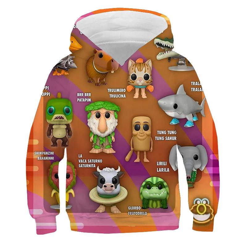 Italian Brainrot Shimpanzinni Bananini Fashion Hoodie Tralalero Tralala Sweatshirt Teen Hoodied Sports Kids Men Popular Hoodies