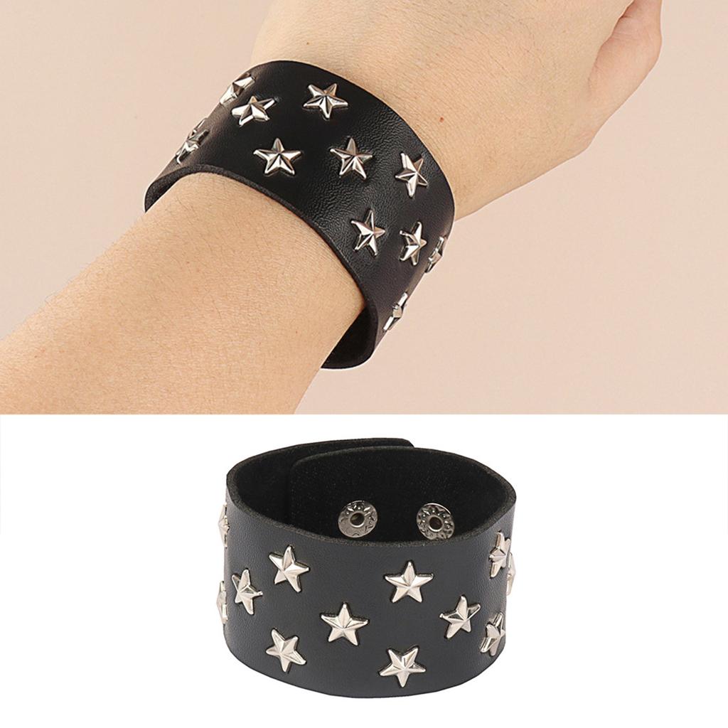 Кожаный браслет в стиле панк с шипами. Браслет с заклепками. Браслет с заклепками. Браслет-манжета. Унисекс. Металлический браслет с шипами.