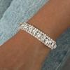 New Fashion Rhinestone Bracelet Bride Full Diamond Bracelet Wedding Clothing Wedding Accessories Women's High-Grade Shiny Bracelet