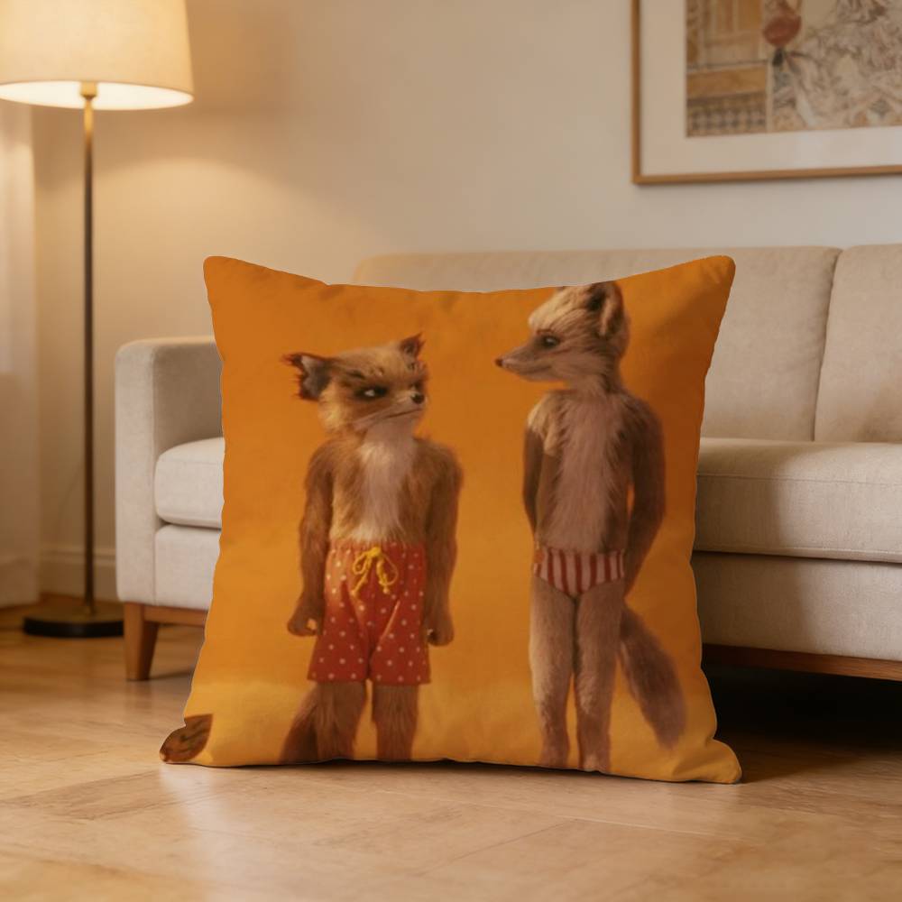 Mr. Fox The Fantastic Pillow Case Pattern Printed Pillowcase For Living Room Sofa Cushion Cover