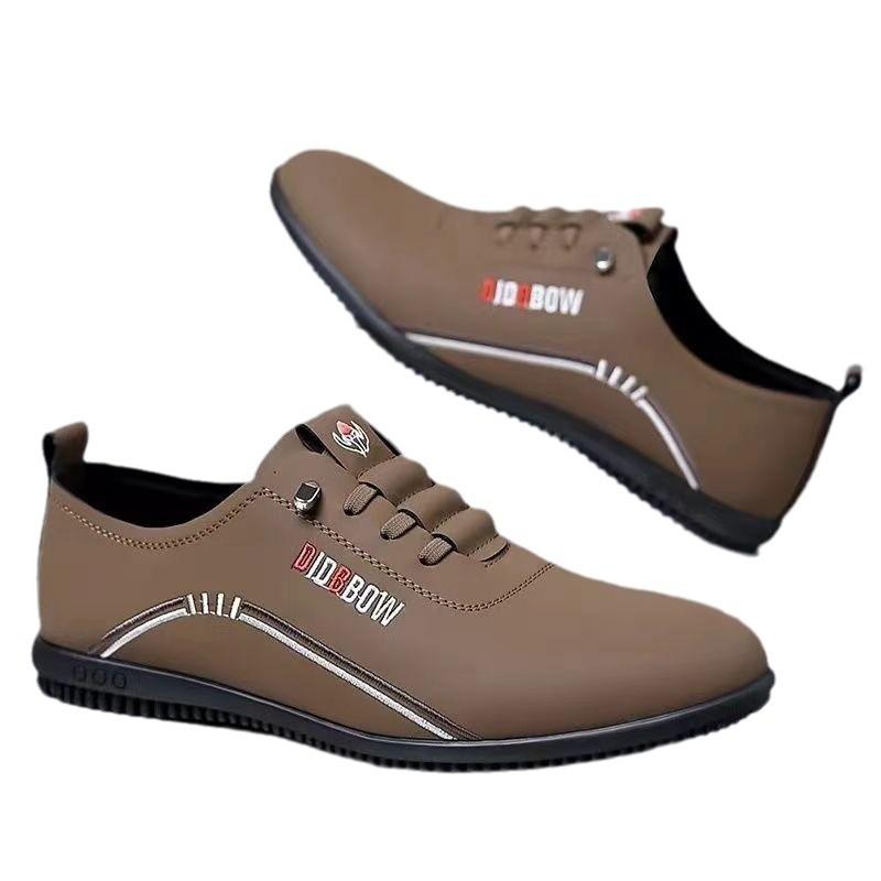 Ретро Мужские Новые Мягкая Подошва Легкие Кожаные Уличные Противоскользящие Износостойкие Повседневные Туфли для Вождения