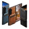 Чехол-подставка с отделениями для карт из кожи SUTENI для Samsung Z Fold 7/6/5