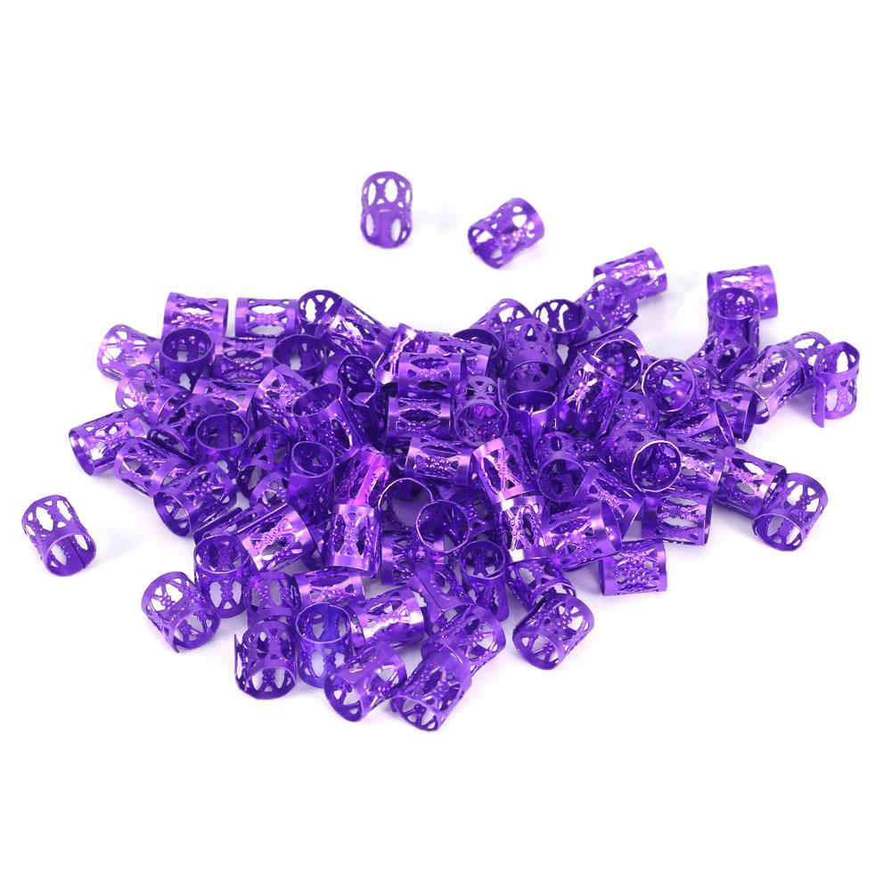 Hair Beads 100PCS/Bag New Colorful Hair Braiding Beads Rings Cuff Styling Decoration Tools 7 Colors Hair Braid Rings