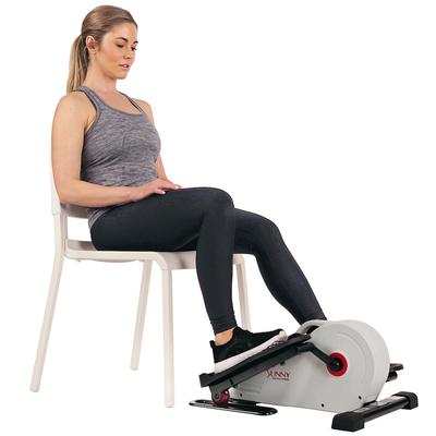 Sunny Health Fitness эллиптический магнитный тренажер под столом с педалью для ног, белый, собранный и SF-E3872