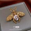Vintage Retro Bee Pearl Brooch Jewelry - Classic Women's Fashion Accessory