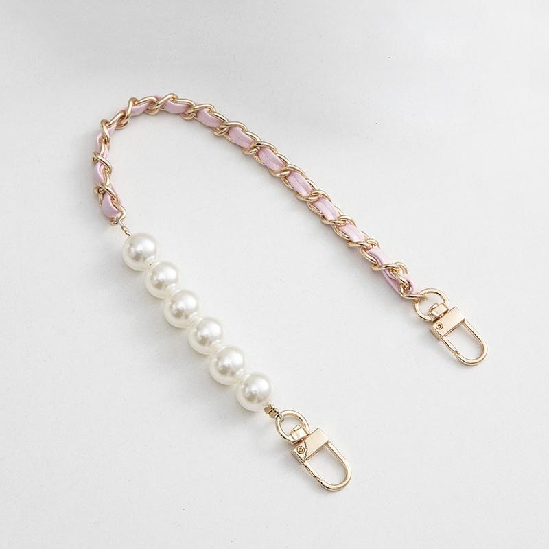 26Cm Pearl Purse Chain Short Handle Replacement Bag Chain Strap Metal Shoulder Chain Handbag Chain Accessories For Purse Bags