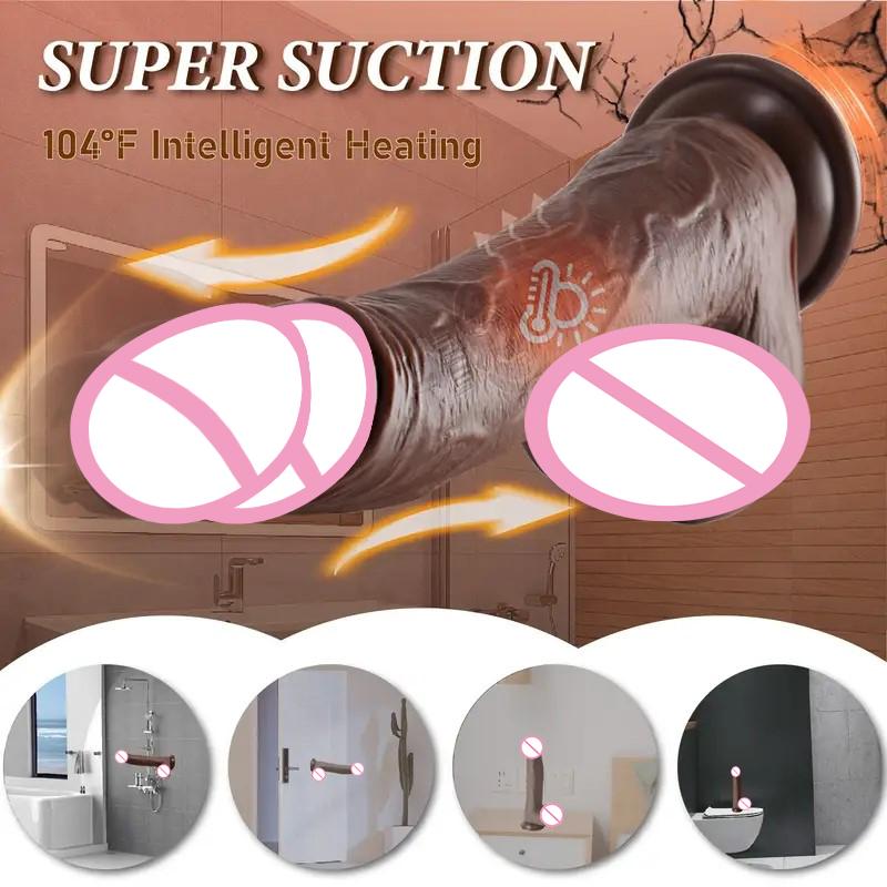 Черный дилдо вибратор дилдо женская мастурбация секс-игрушки для женщин телескопический пенис влагалище анальный для взрослых стимулятор секс-шоп