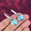 Larimar Earrings, 925 Solid Sterling Silver Jewelry, Gemstone Earrings, Gift For Her Handmade Dainty Jewelry