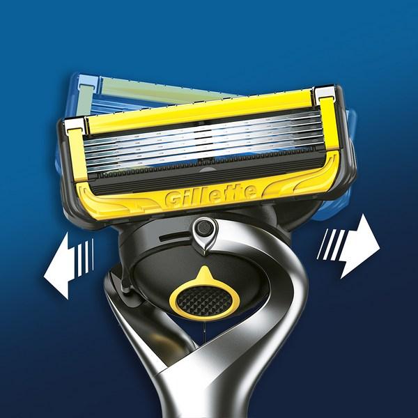 Бритва Gillette 2024 ProShield Yellow Power с ручкой и лезвием 4 шт., 1 комплект, корейское лезвие