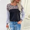 Casual Comfort and Versatility Early Fall Women's Street Pullover Round Neck Splicing Sweater Women's