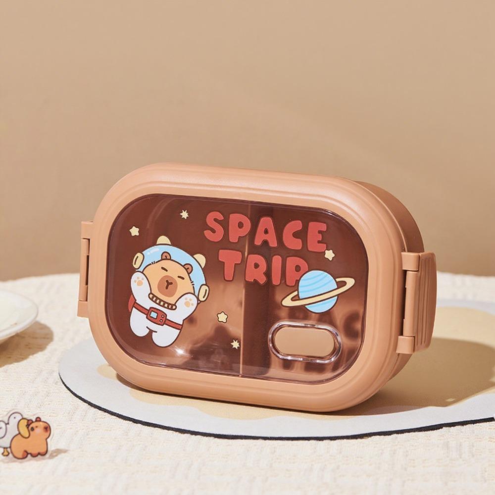 New Capybara Lunch Box 1320ml Large Capacity Leak Proof Meal Boxes Grid Portable Food Storage Box for Outdoor Picnic School