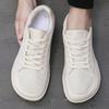 Fashion Men's and Women's Barefoot Shoes Wide Version Simple Walking Sports Shoes 2025 Lace Up Outdoor Lightweight Casual Running Shoes