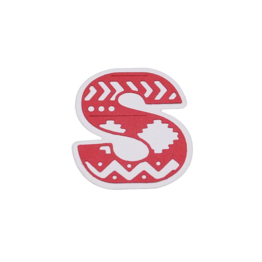 Single Capital Letter Frame Metal Silvery Stencil Embossing Cutting Dies For Diy Scrapbooking Paper Album Cards Making