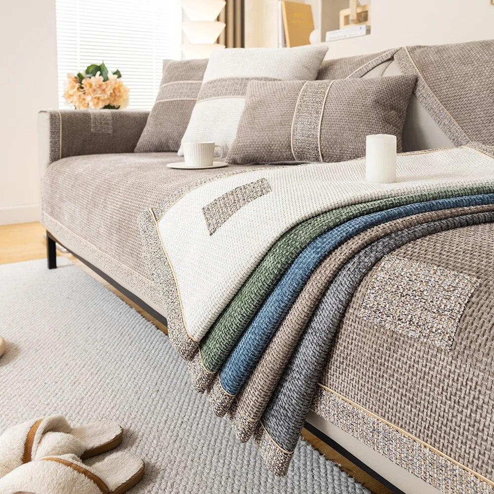 Универсальный чехол для дивана Four Seasons, синельная пленка, боковой чехол для дивана, защита от царапин для домашних животных, защитный коврик для гостиной, ковры