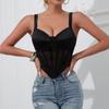 INS Mesh Fishbone Diamond See-Through Camisole