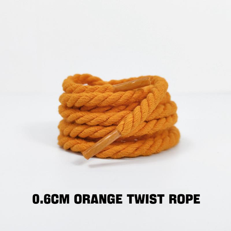 Круглые шнурки AF1/AJ1 0.6СМ Более толстые хлопковые шнурки Витые веревочные шнурки для кроссовок ботинок шнурки для обуви 120/140/160СМ 1 пара