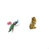 Ретро Наклейка на стену из ПВХ и Миниатюрная скульптура льва Украшение для гостиной, кухни, спальни