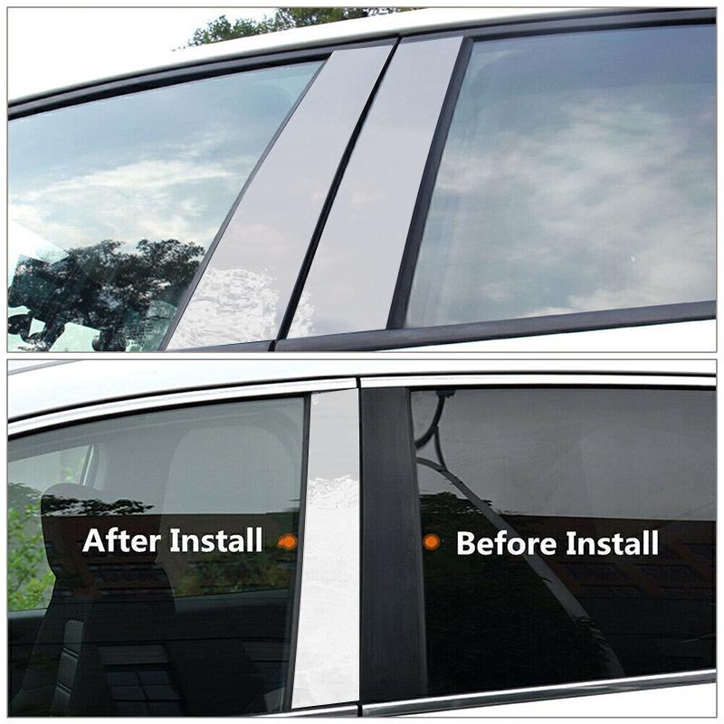 8 шт. автомобильные стойки, накладки на дверные и оконные панели, наклейки на серебристую хромированную колонку для Honda Pilot/Ridgeline 2016-2022, автозапчасти