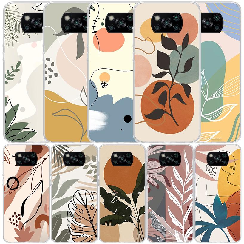 Abstract Women Face Line Phone Case For Xiaomi Poco F7 Ultra X5 X6 X7 Pro M7 Redmi 15C 15 13C 13 12C 12 10C 10 10A 9 9C 9A 9T Co