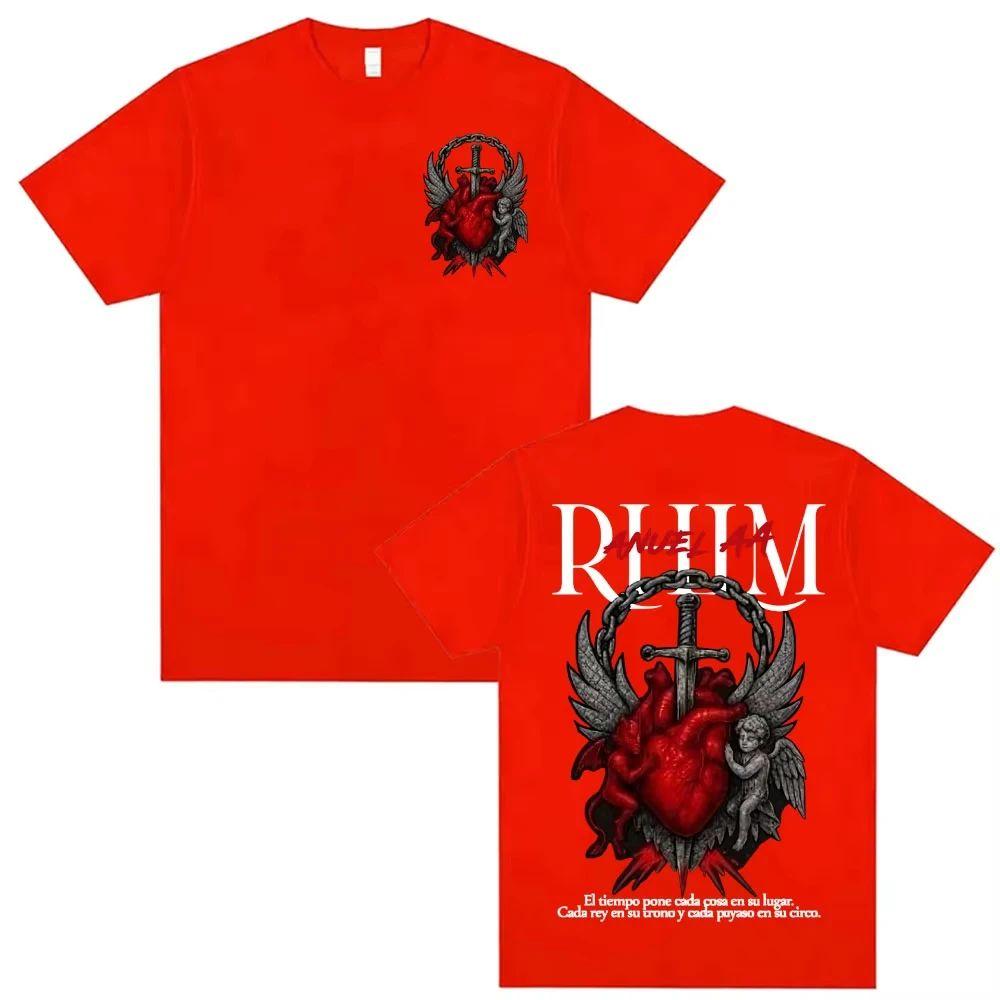 Rapper Anuel Aa Rhlm 2 Album Tour Graphic Tshirts Y2k Hip Hop T Shirts Casual Loose Short Sleeve Oneck Print T Shirts Unisex