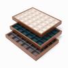 30 grid Wood Grain Jewelry Tray Large Capacity Jewelry Organizer  Earrings Organizer