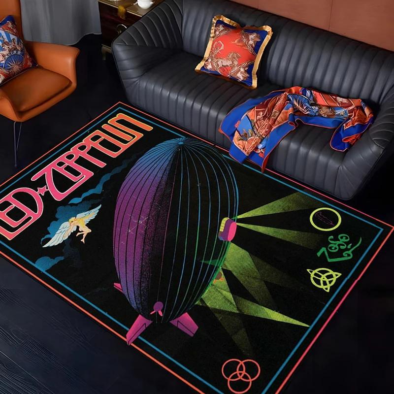 Ковер с рисунком Led-Zeppelin 15 размеров для гостиной, коврик для ванной, креативный придверный коврик, ковер для спальни, домашний декор, украшение ковра для дома