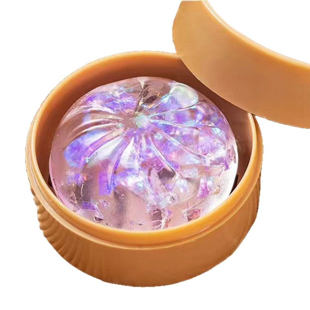 24pcs/set With Steamer Squishy Crystal Bun Soft Cute Fidget Sensory Toy Children Gift
