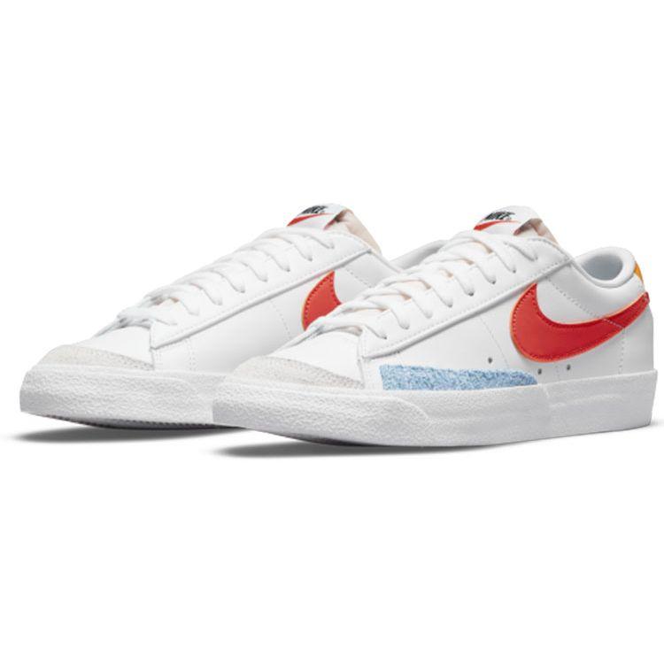 Nike Blazer Low 77 Белые Оранжевые Женские Кроссовки Университет-Золотой Университет-Синий DC4769-105