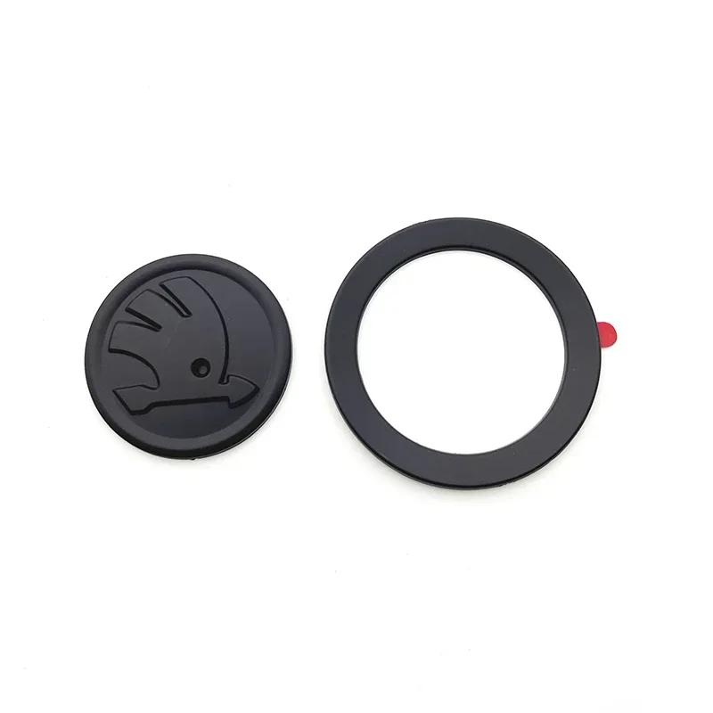 1Pcs 46mm Car Steering Wheel Emblem Interior for SKODA NM40 Kodiaq Yeti Rapid Spaceback Fabia 1 2 Karoq Octavia A5 RS Superb Stickers