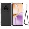 For Realme 14 Pro+ 5G Liquid Silicone Case Phone Back Cover with Hand Strap