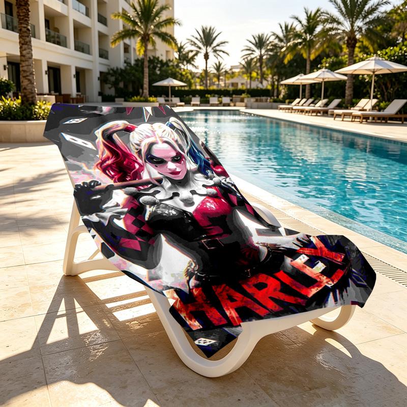 Superhero Print Beach Towel Design, Soft, Lightweight. for Home Bathroom, Spa, Pool, Yoga, Surfing, Camping, Gift for Family, Friend