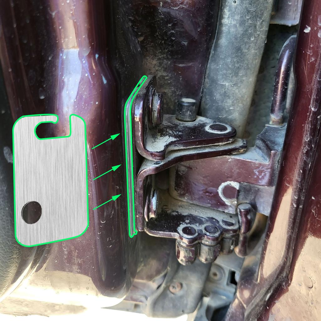 Car Front Lower Door Hinge Alignment Washer Plates Shim Pad Spacers For VW A4 Skoda Seat Golf Jetta 4 Touareg Bora Sagging