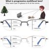 Progressive Multifocus Computer Reading Glasses Blue Light Blocking Titanium Alloy Spring Hinge Multifocal Readers Eyeglasses