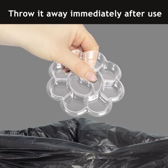 20 шт. Одноразовые поддоны для краски Прозрачная палитра для смешивания цветов Одноразовые принадлежности для рисования для художников Художественные студии Школы