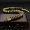 Brass Cobra Snake Animal Statue Small Sculpture 3D Tabletop Home Decor Gift