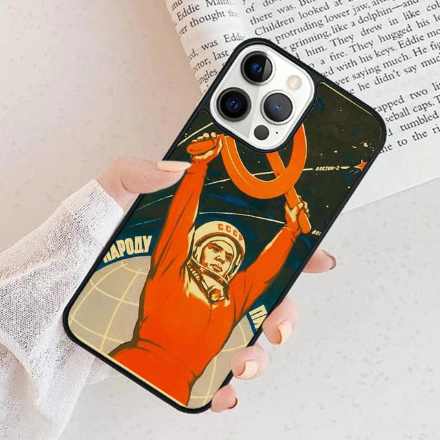 Vintage USSR CCCP Phone Case For iPhone 17 Air 15 16 Cover 11 13 14 Pro Max 12 Plus Max Fundas