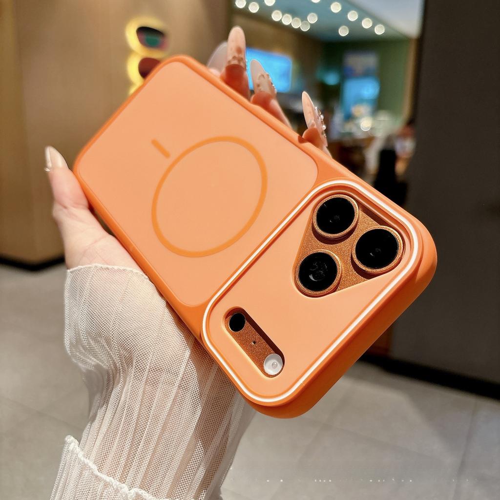 Подходит для iPhone17promax, контрастный цвет, красивый, ощущение кожи глаза, магнитный чехол для мобильного телефона, Apple 16pro, популярный, новый