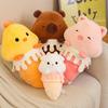 Cartoon Chick Capybara Lamb Piglet Ice Cream Plush Toy Cute Girl Sofa Cushion