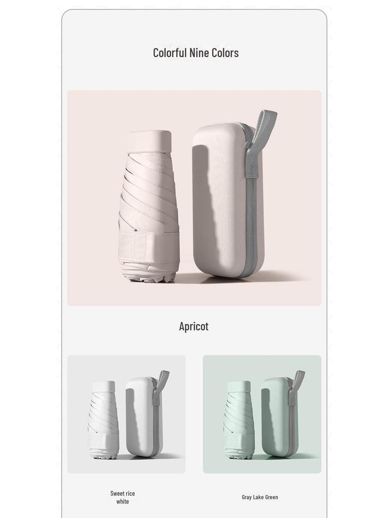 Компактный зонт-держатель для карточек, складывающийся на 60%, — легкий, защищающий от УФ-излучения, для двойного использования на солнце и в дождь