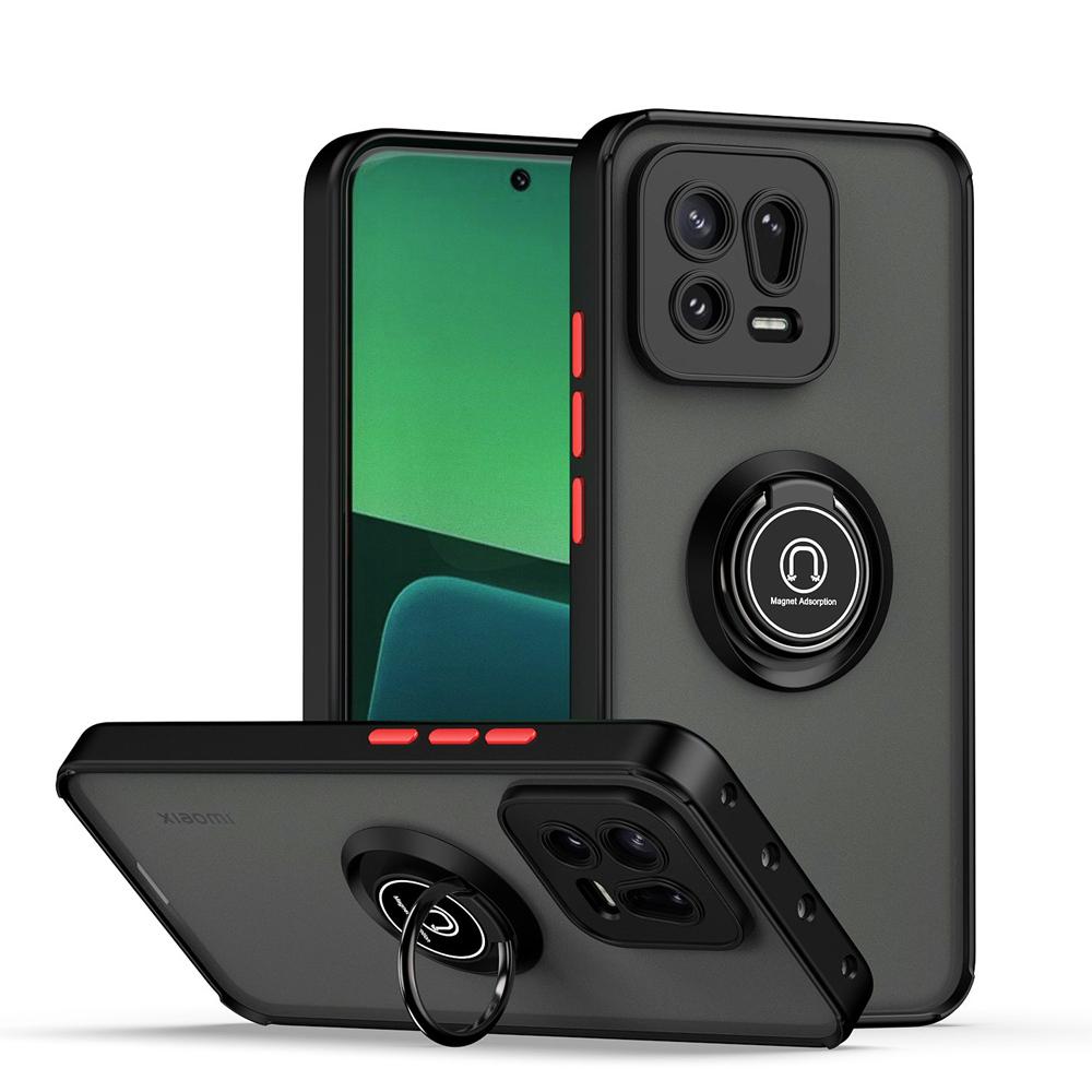 KEYSION Модный матовый чехол для Xiaomi 13 Pro 5G, прозрачный силиконовый + подставка для кольца из поликарбоната, противоударный чехол для телефона для Xiaomi Mi 13 Pro