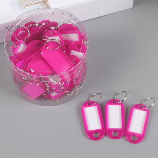 Yousheng 50 шт. брелок для ключей пластиковые брелки идентификационные бирки с разделенным брелоком бумажная вставка брелки писчая бумага брелок органайзер