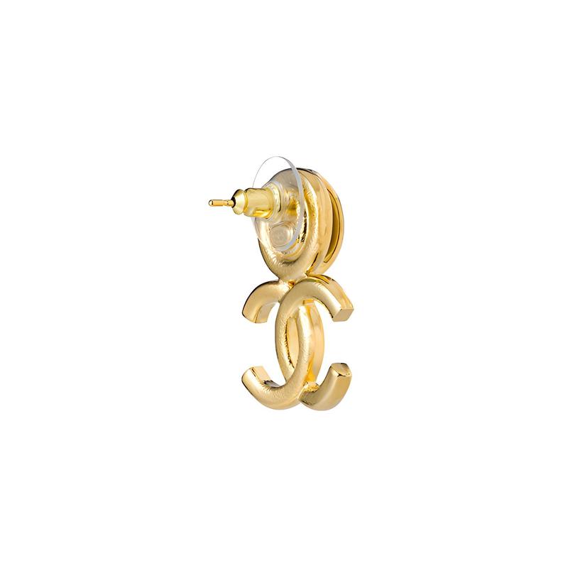 Chanel Серьги из металла и смолы розовые