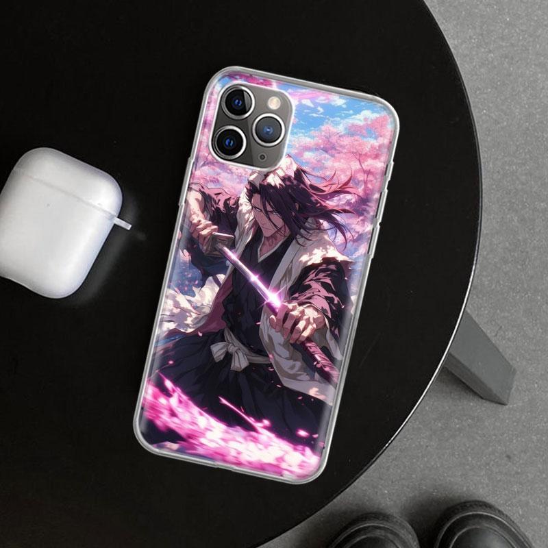 Чехол для телефона Bleach Кучики Бьякуя для iPhone 11 12 13 Mini 14 15 Plus 16 Pro Max 17 Air 7 8 + SE Художественный Индивидуальный Fundas 11