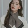 WEDNESDAYOASIS FOR WOMEN two tone short knit muffler(4col)