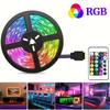 Светодиодная лента RGB 5050 с дистанционным управлением USB 5 В, гибкая светодиодная лента с 30 светодиодами/м, с регулировкой яркости для украшения дома, комнаты, вечеринки